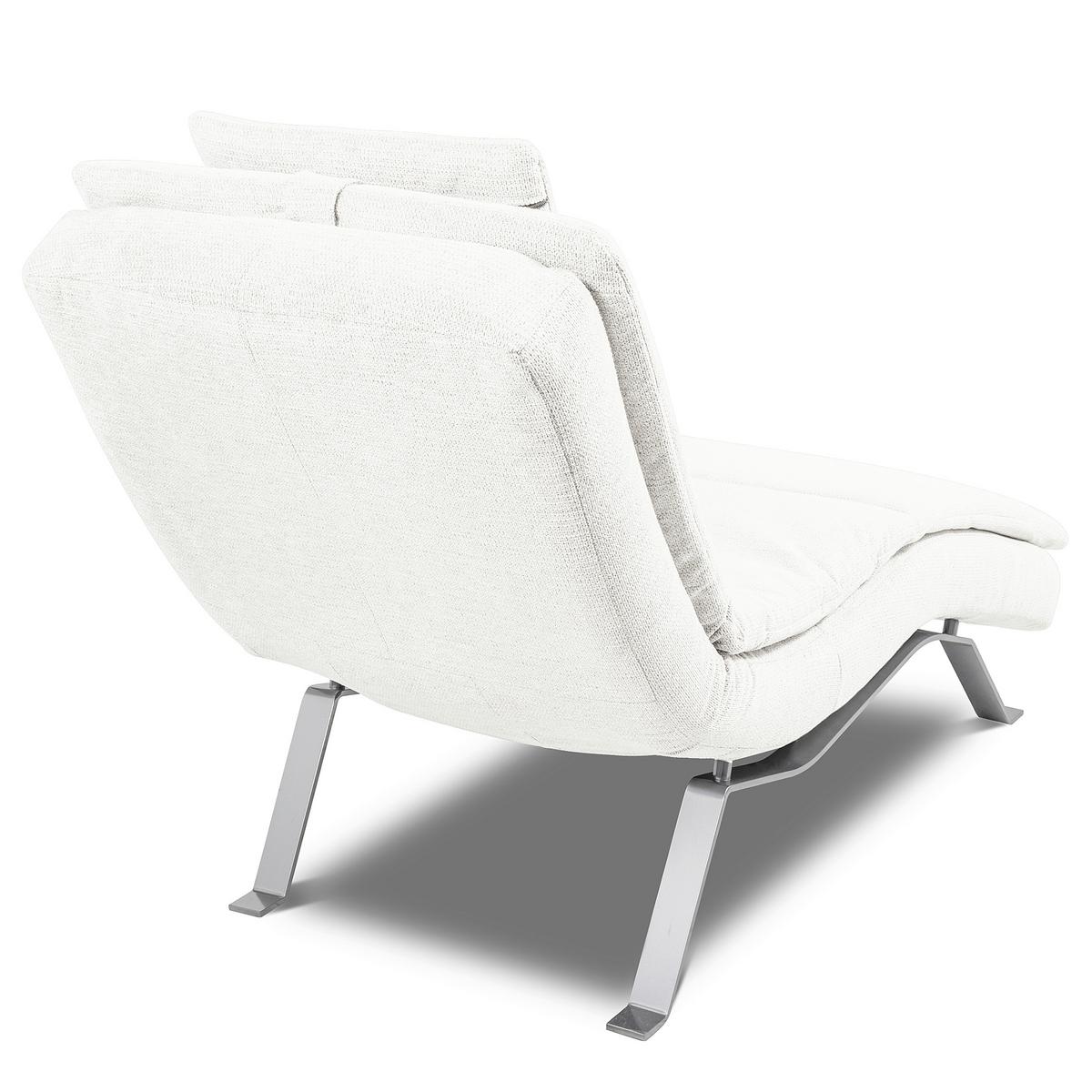 RELAXLIEGE Creme B: 65 cm - Silberfarben/Creme, Design, Textil (65/95/171cm) - Celina Home
