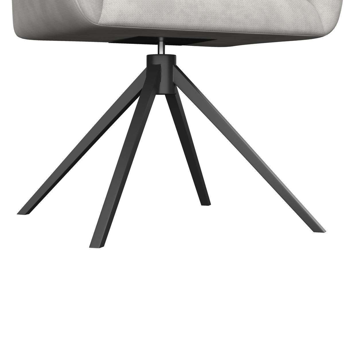 STOLIČKA S PODRÚČKAMI MALINA - čierna/svetlosivá, Modern, kov/drevo (63/85,5/66,5cm) - Bessagi Home