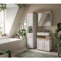 Badezimmer Verona Lärchefarben/Eiche D. B: 108cm - Silberfarben/Lärchefarben, Trend, Glas/Holzwerkstoff (108cm) - MID.YOU