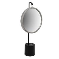Tischspiegel Eleganca 65 cm Metall Schwarz/Silberfarben - Silberfarben/Schwarz, MODERN, Glas/Metall (30/65/13cm) - Kayoom