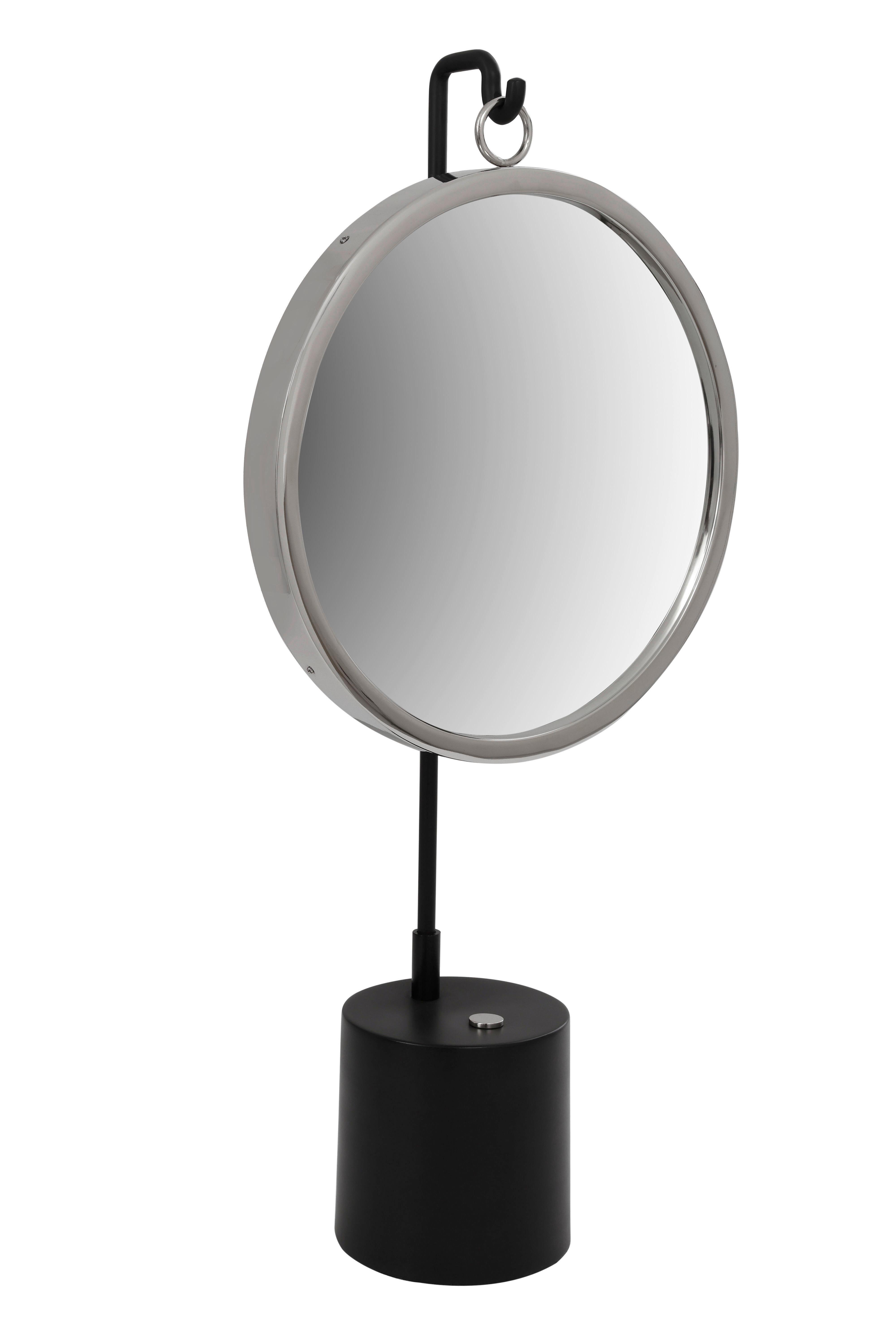 Tischspiegel Eleganca 65 Cm Metall Schwarz/silberfarben
