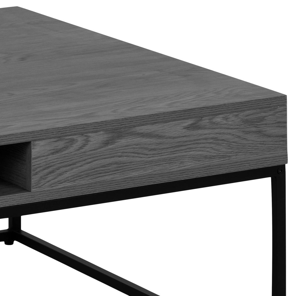 Dohányzóasztal Willford 80/80cm - fekete/kőris, Trend, faalapú anyag/fém (80/80/40cm) - MID.YOU