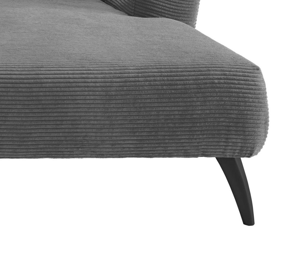 Ecksofa Colori Grau S: 264/160 cm - Schwarz/Grau, MODERN, Holz/Textil (264/160cm) - MID.YOU