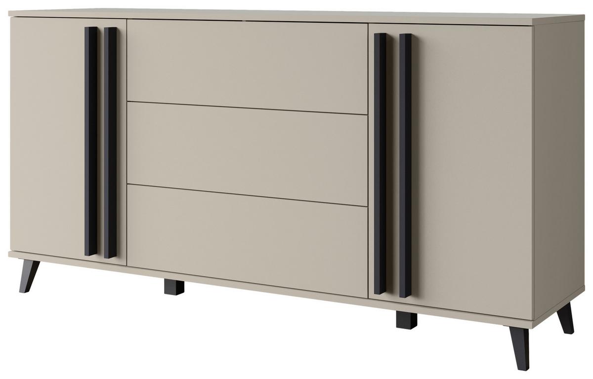 Sideboard Helsinki 150 Beige/congo B: 150 Cm - Beige/Schwarz, Trend, Holzwerkstoff (150/77,8/39,5cm) - P & B
