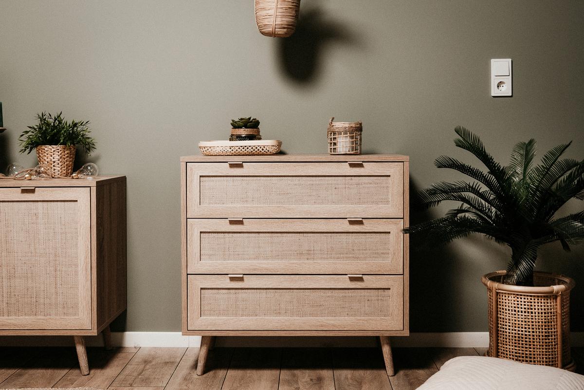 Kommode B 80 Cm Bali, Sonoma Eiche/geflechtsoptik - Sonoma Eiche, Natur, Holzwerkstoff (80/80/40cm) - MID.YOU
