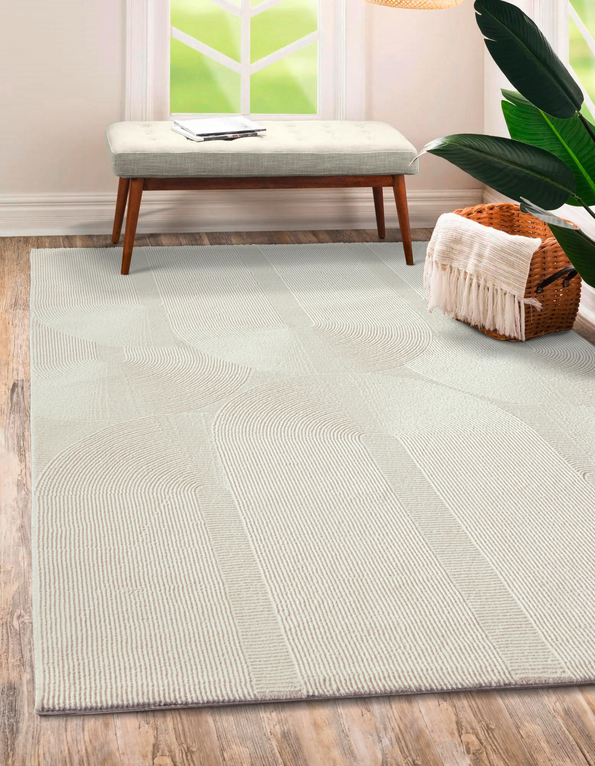 Webteppich Sign - Creme, KONVENTIONELL, Textil (120/170cm)