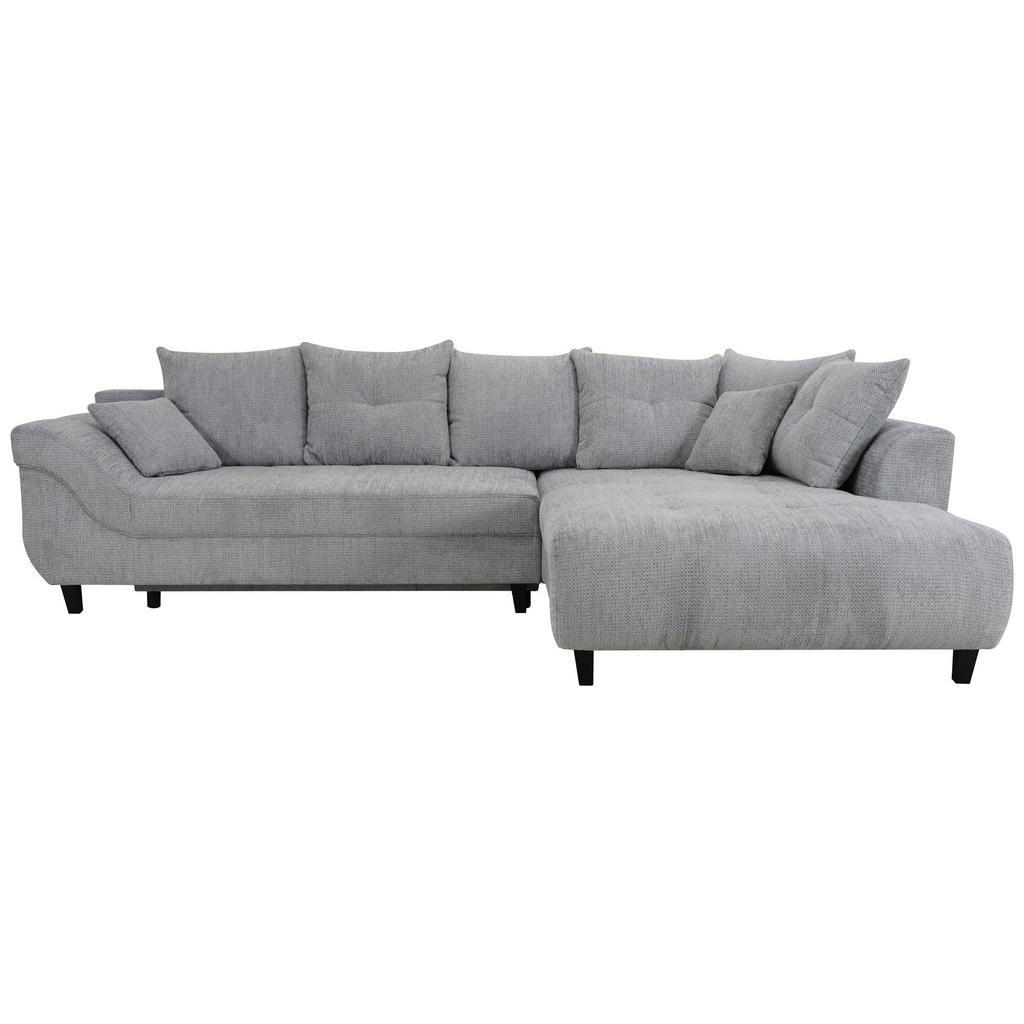 Ecksofa Mendoza New Chenille Grau, Lf: 125x241cm