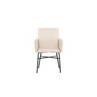 Stuhl Petra Schwarz/Beige B: 57 cm - Beige/Schwarz, MODERN, Textil/Metall (57/87/60cm) - Livetastic