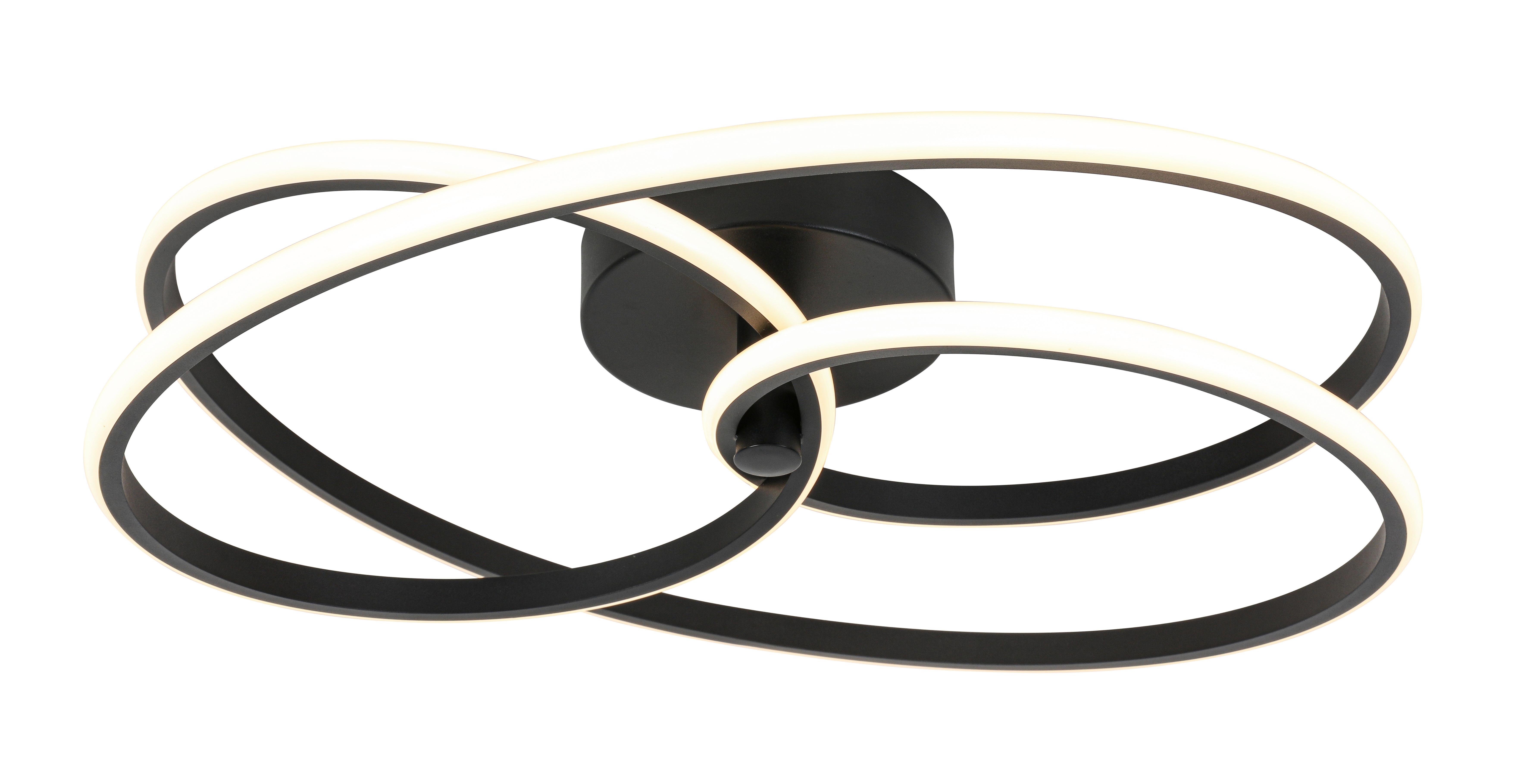 STROPNÍ LED SVÍTIDLO MOFER - černá, Moderní, kov/plast (50/13cm) - Premium Living