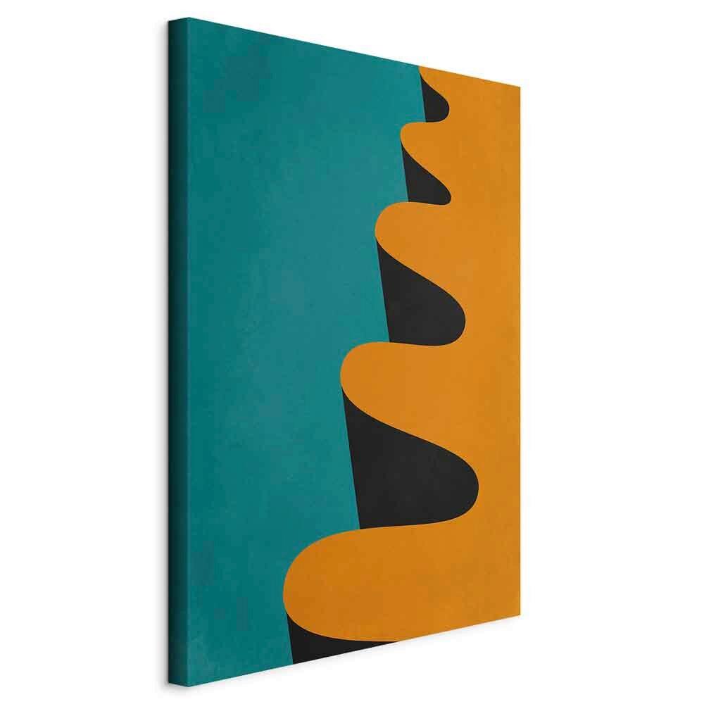 Leinwandbild Blau Orange B: 40 cm - Blau/Orange, Basics, Holzwerkstoff/Textil (40/60/1.2cm) - artgeist