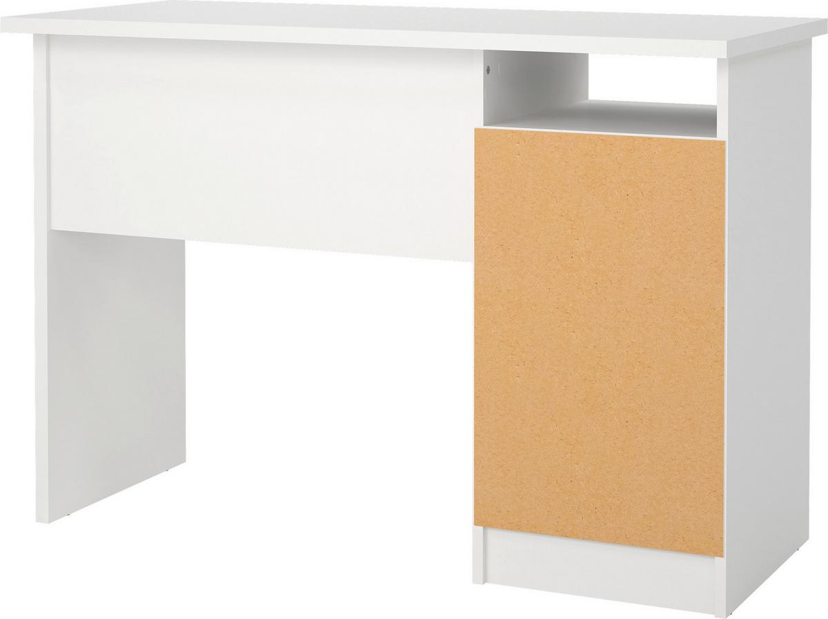 Schreibtisch Function Plus, Weiß, L: 110 cm - Weiß, MODERN, Holzwerkstoff (110/48,5/76cm) - MID.YOU
