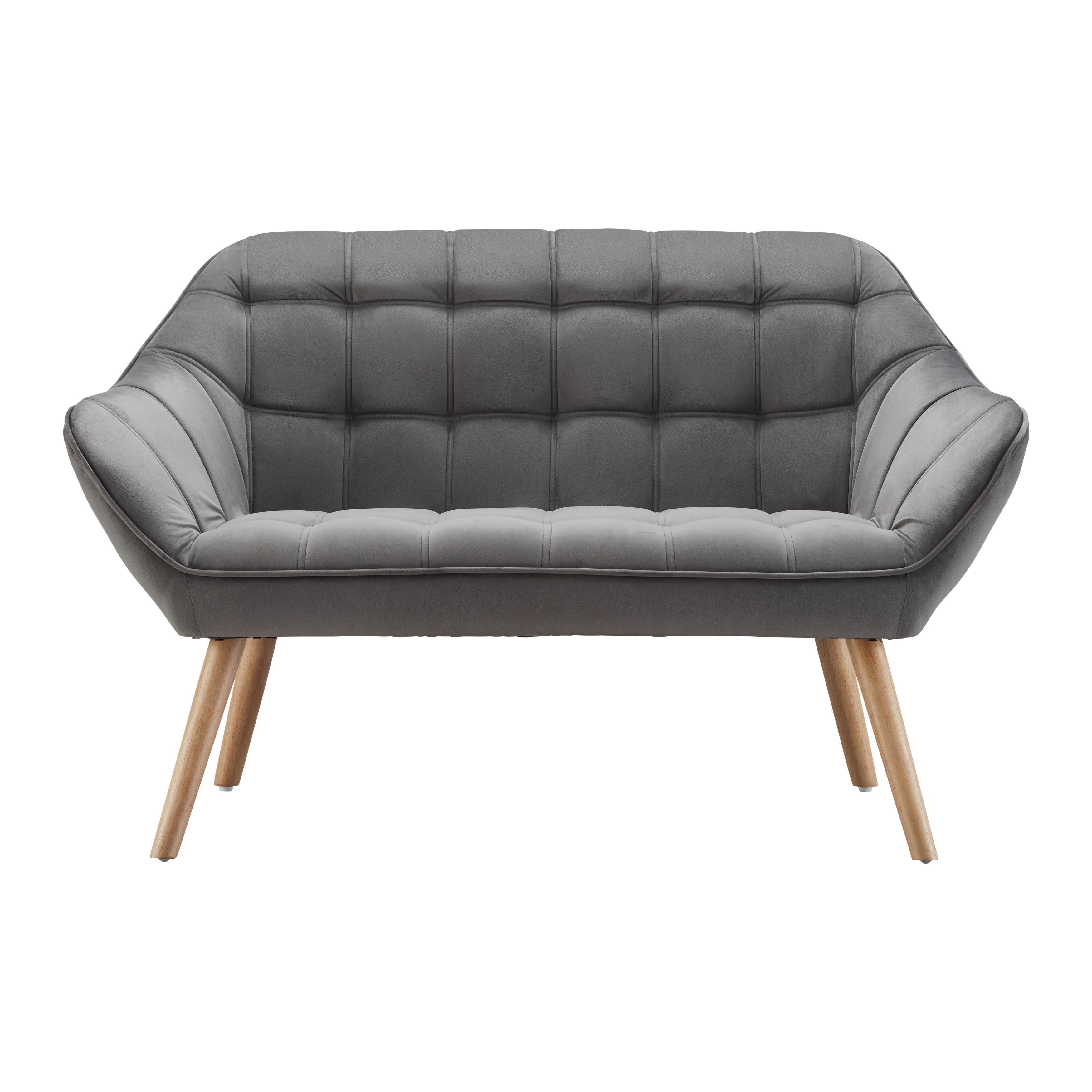 Pohovka MONIQUE tmavě šedá - tmavě šedá, Moderní, dřevo/textil (127/76/74,5cm) - Modern Living