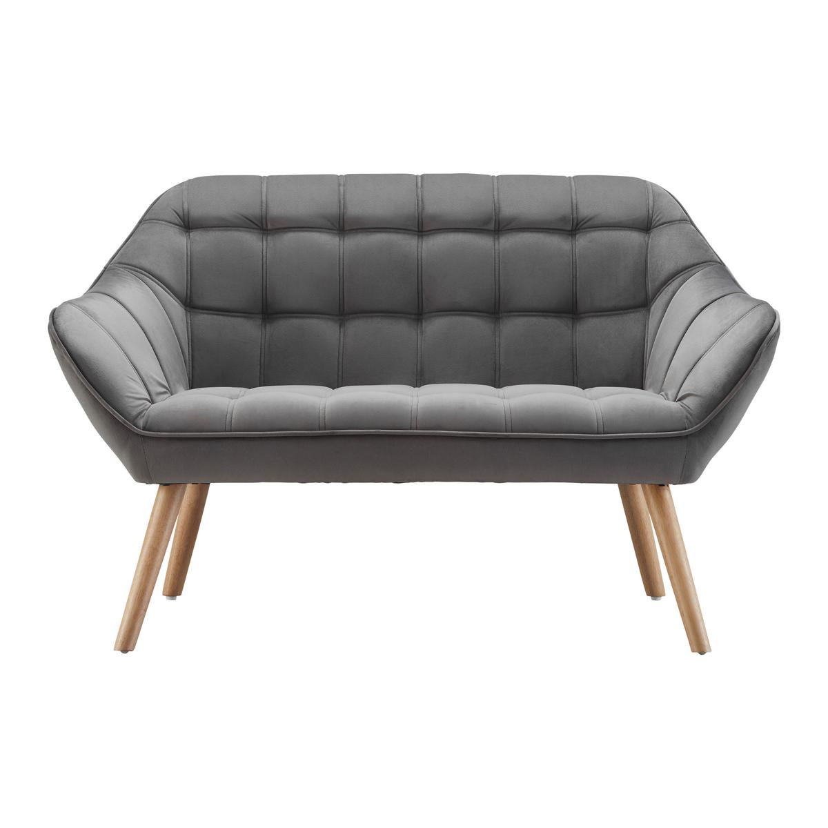 Pohovka MONIQUE tmavě šedá - tmavě šedá, Moderní, dřevo/textil (127/76/74,5cm) - Modern Living