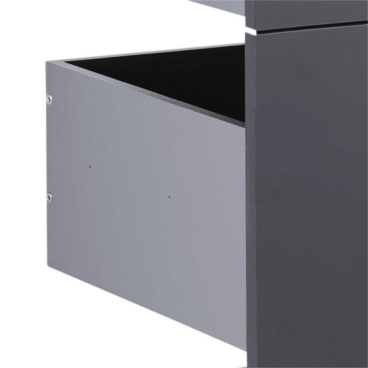 Schubladeneinsatz Unit Anthrazit B: 91 Cm 4 Fächer - Anthrazit, MODERN, Holzwerkstoff (91/83/47cm) - Ondega
