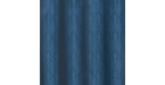Vorhang mit Schlaufen und Band Naomi 140x255 cm Blau - Blau, MODERN, Textil (140/255cm) - Luca Bessoni