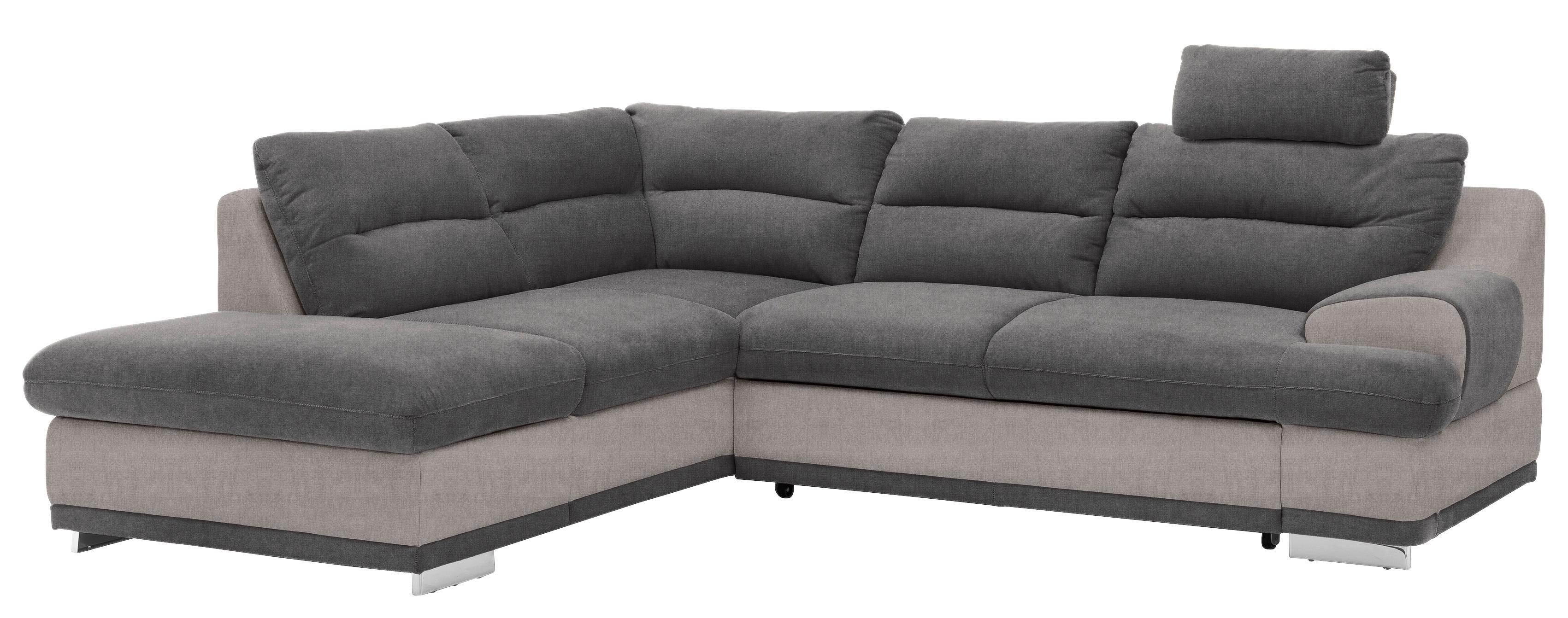 Ecksofa mit Schlaffunktion + Bettkasten Seaside, Velours