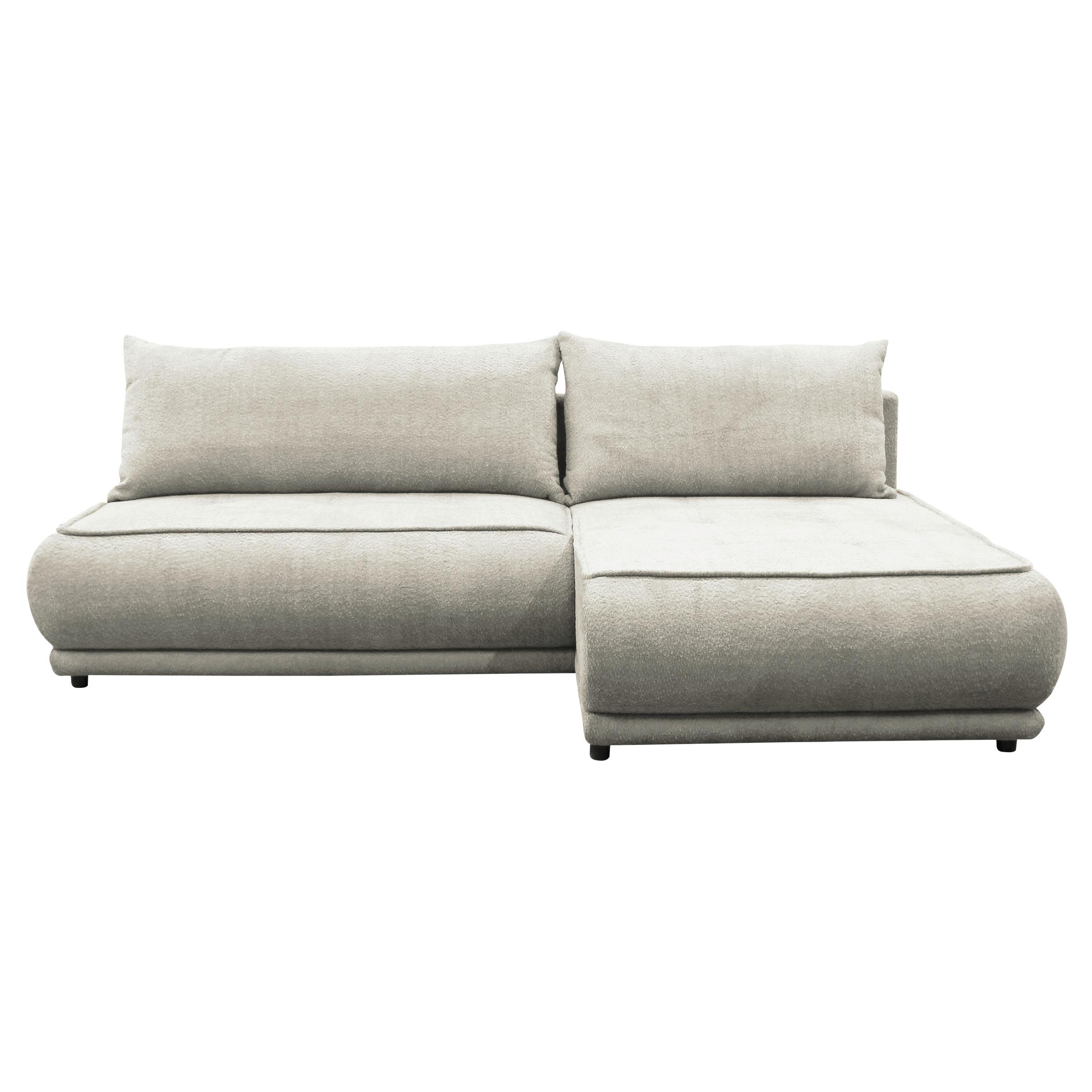 Ecksofa Paros Creme 277x179 Cm - Creme/Schwarz, Design, Textil (277/179cm) - MID.YOU