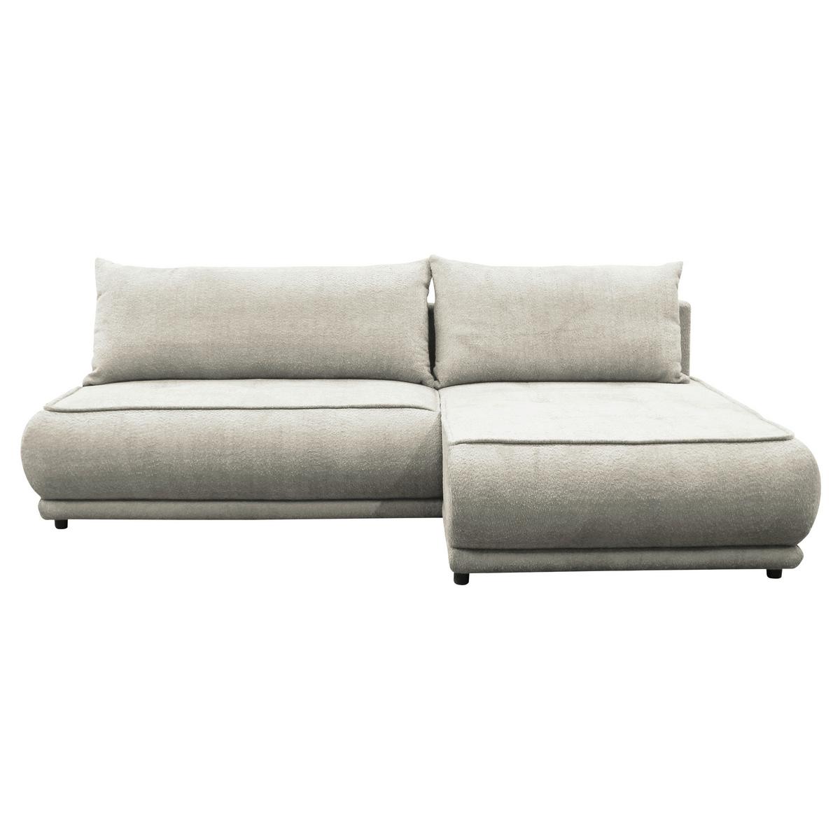 Ecksofa Paros Creme 277x179 Cm - Creme/Schwarz, Design, Textil (277/179cm) - MID.YOU