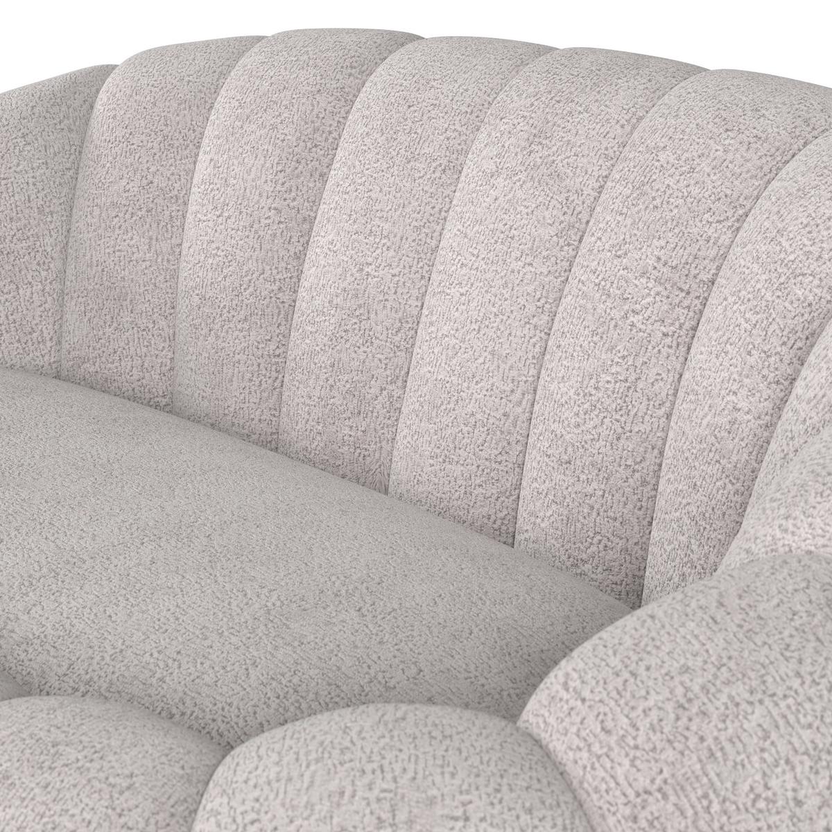 Pohovka LENA, svetlosivá žen., max. 280 kg - sivobéžová, Modern, drevo/textil (148/62/92cm) - Bessagi Home