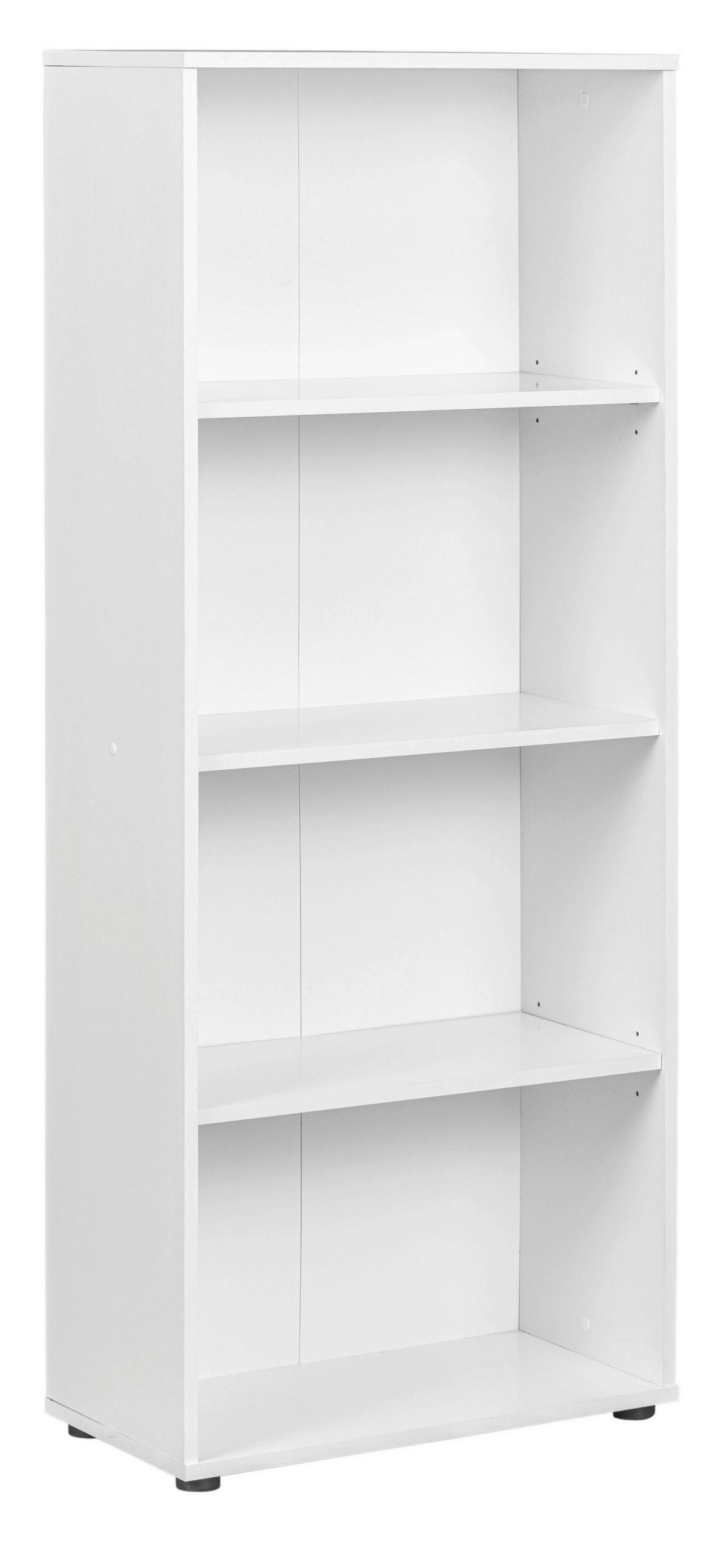Regal Arco B 60cm, Weiß - Weiß, Basics, Holzwerkstoff (60/145/30cm) - MID.YOU