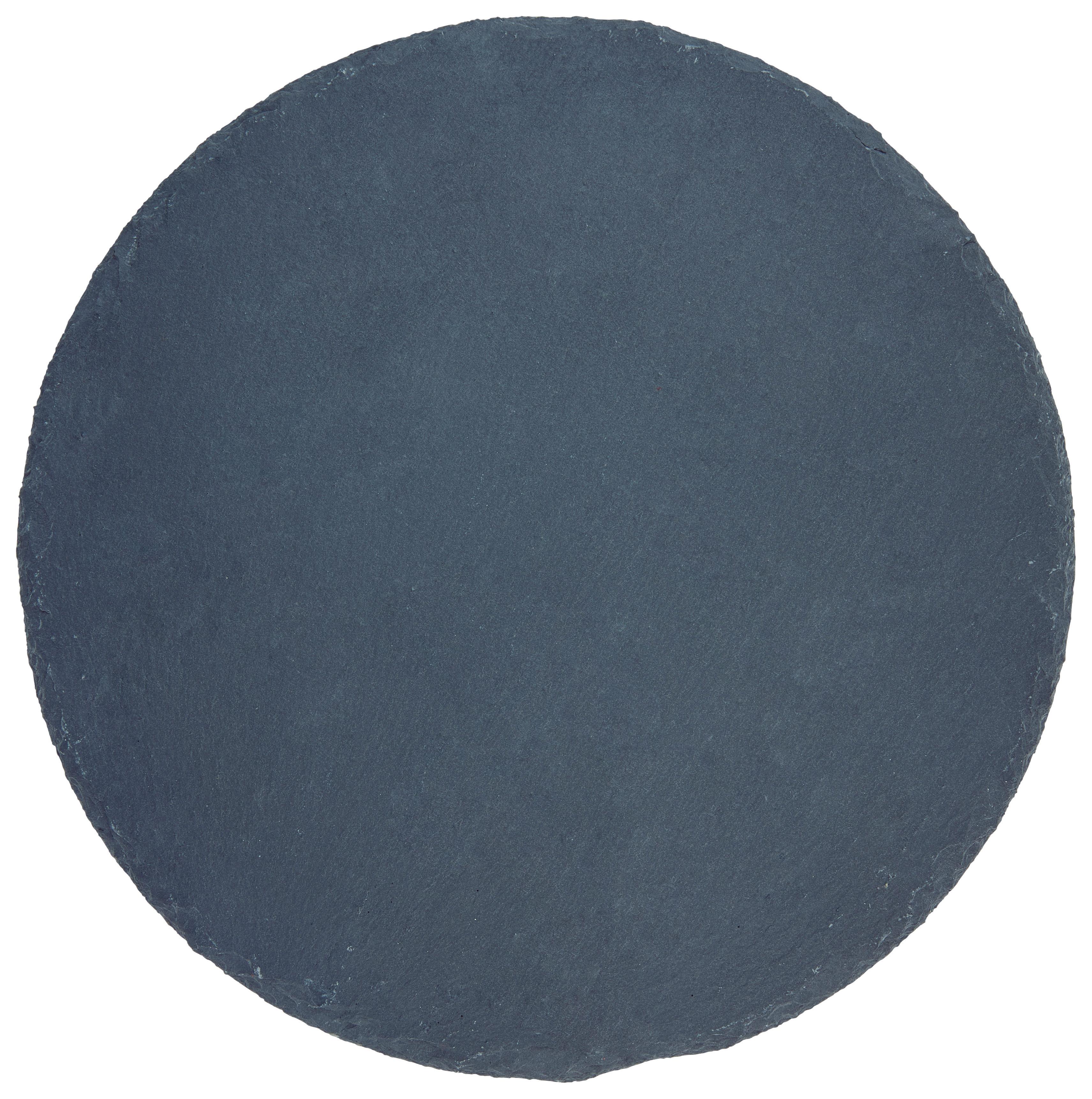 Schiefertafel Rund Bxl 25x25 Cm - Schwarz, KONVENTIONELL, Stein (25/25cm) - Luca Bessoni