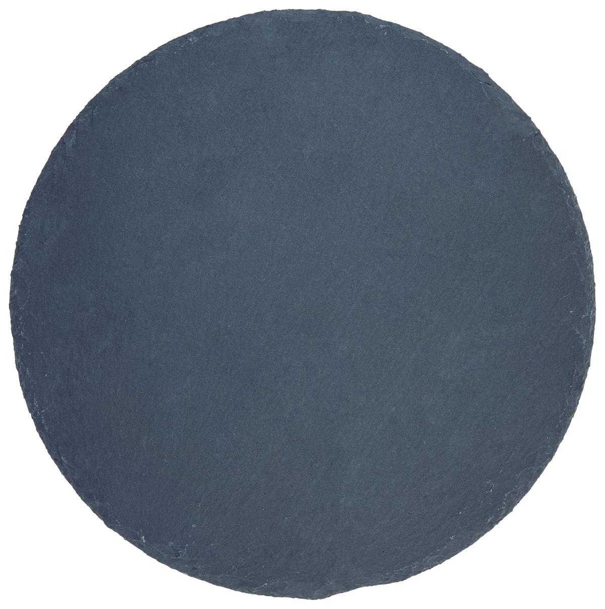 Schiefertafel Rund Bxl 25x25 Cm - Schwarz, KONVENTIONELL, Stein (25/25cm) - Luca Bessoni