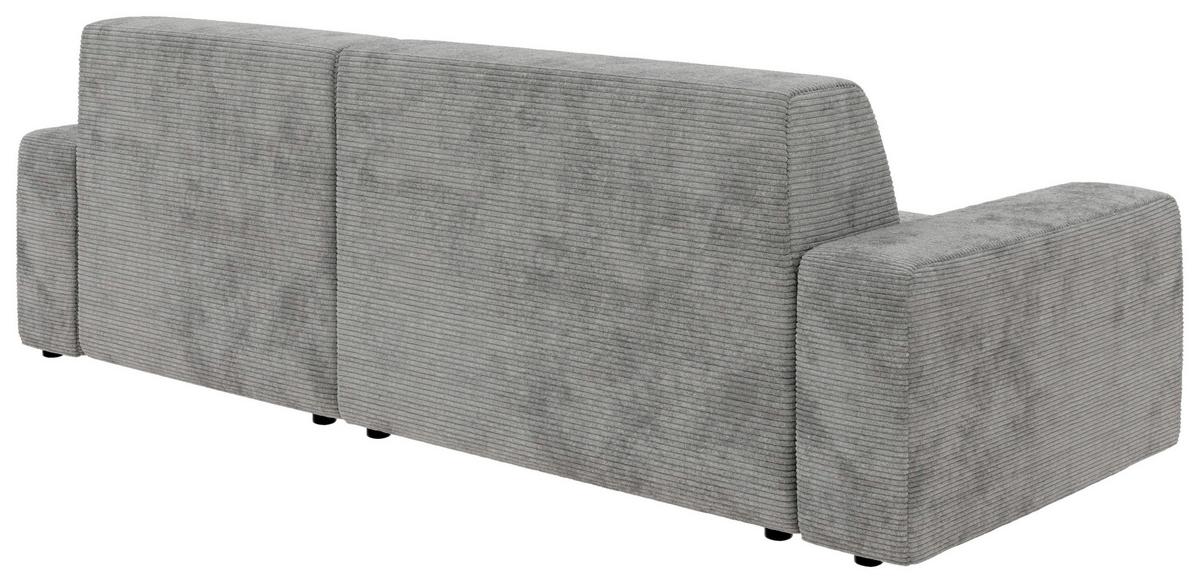 Ecksofa Wien, Grau S: 246x162 cm - Schwarz/Grau, MODERN, Textil (246/162cm) - Trendmanufaktur