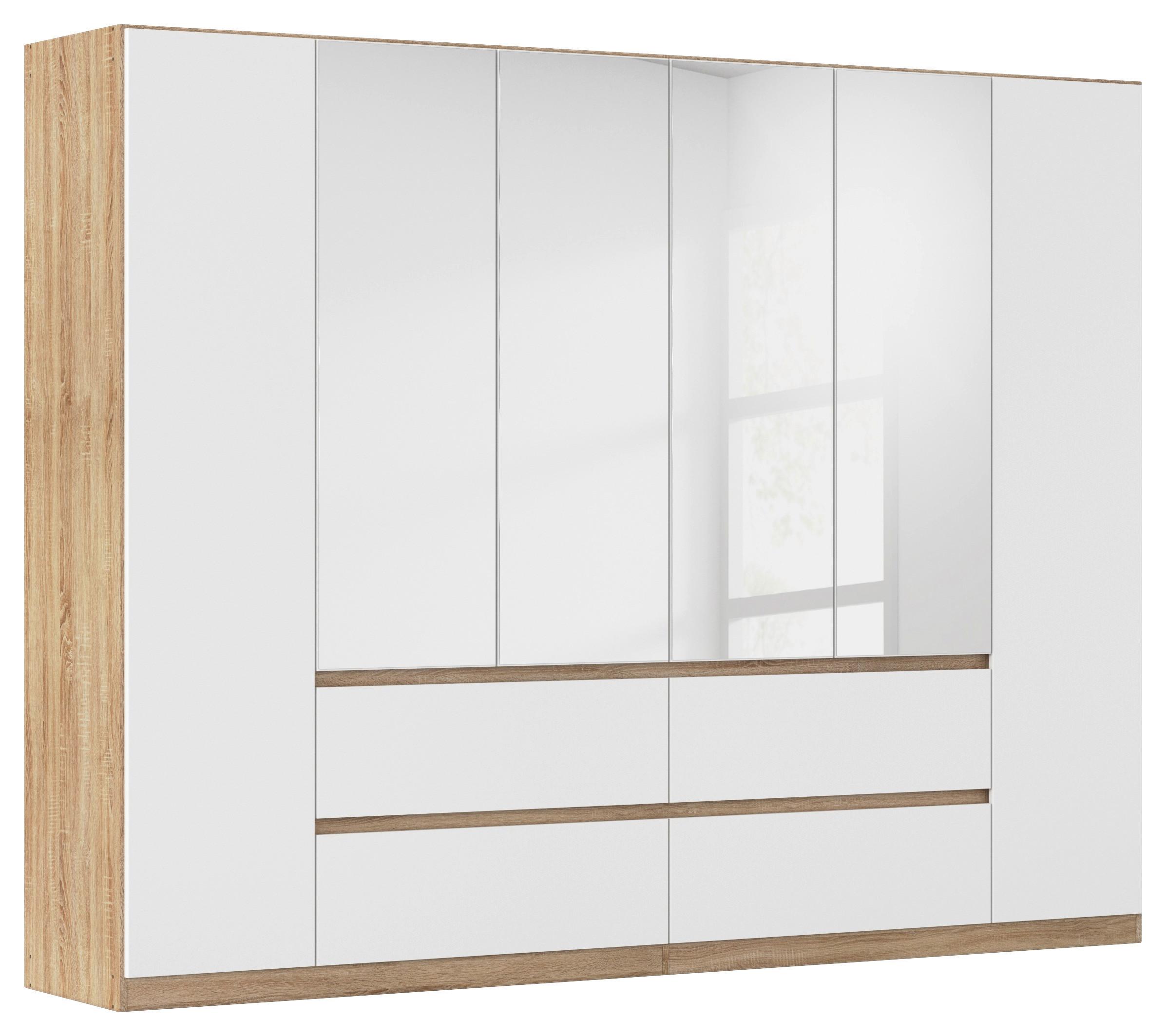 Drehtürenschrank Mainz Eichefarben B: 271 cm - Eichefarben/Weiß, Basics, Holzwerkstoff (271/210/54cm) - Rauch Möbel