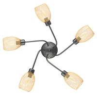 Deckenleuchte 4989/pl5 - Goldfarben/Schwarz, KONVENTIONELL, Metall (63/20cm)