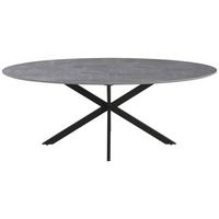 Jedálenský stôl MATTEO 180cm - čierna/sivá, Modern, kov/kompozitné drevo (180/75/90cm) - Mömax