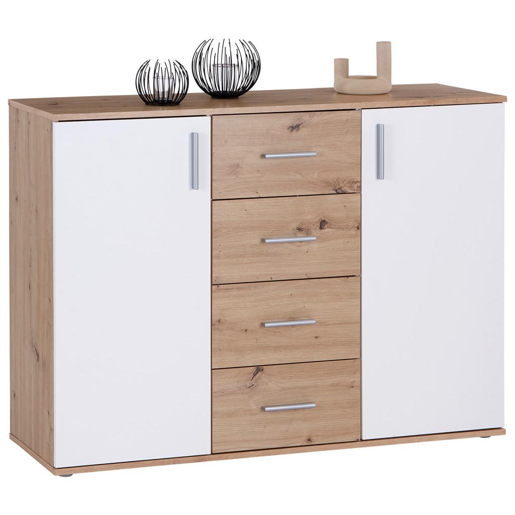 Kommode Mit Schubladen 132 Cm Ina 03 Weiß