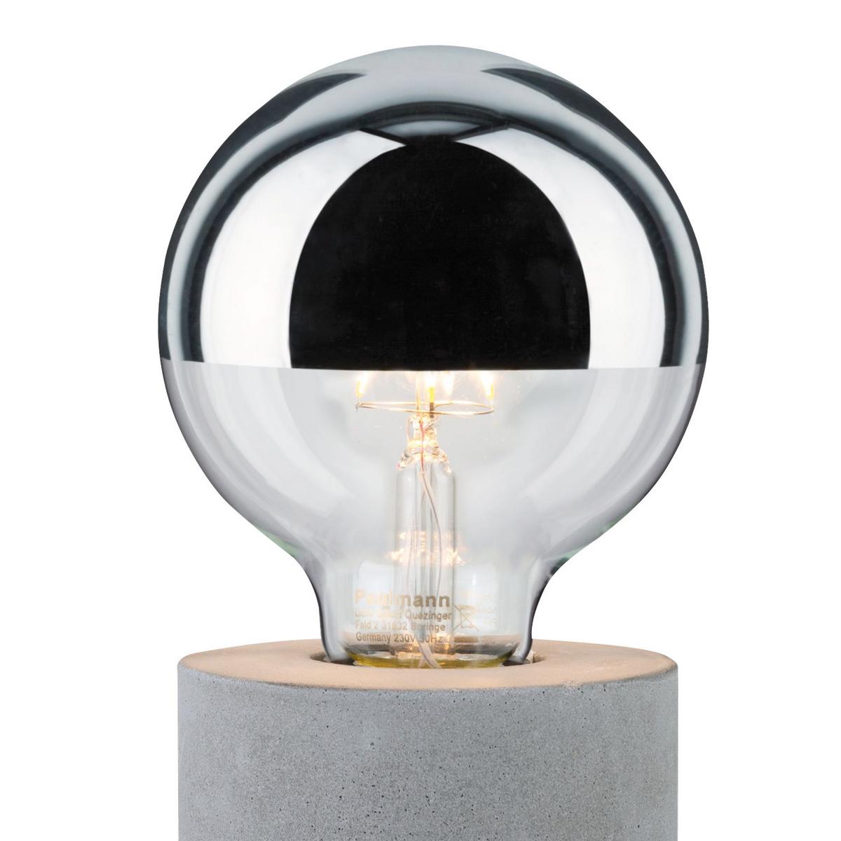 Tischlampe Mk Grau Mit Schnurschalter - Grau, Design, Stein (22/13cm) - Paulmann