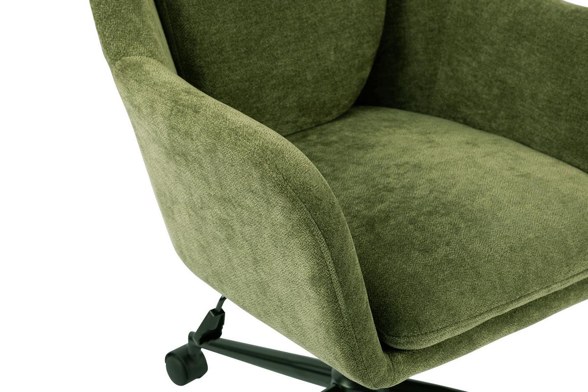 Drehstuhl Amalfi Grün B: 58 cm - Schwarz/Grün, MODERN, Kunststoff/Textil (58/91-99/71cm) - MID.YOU