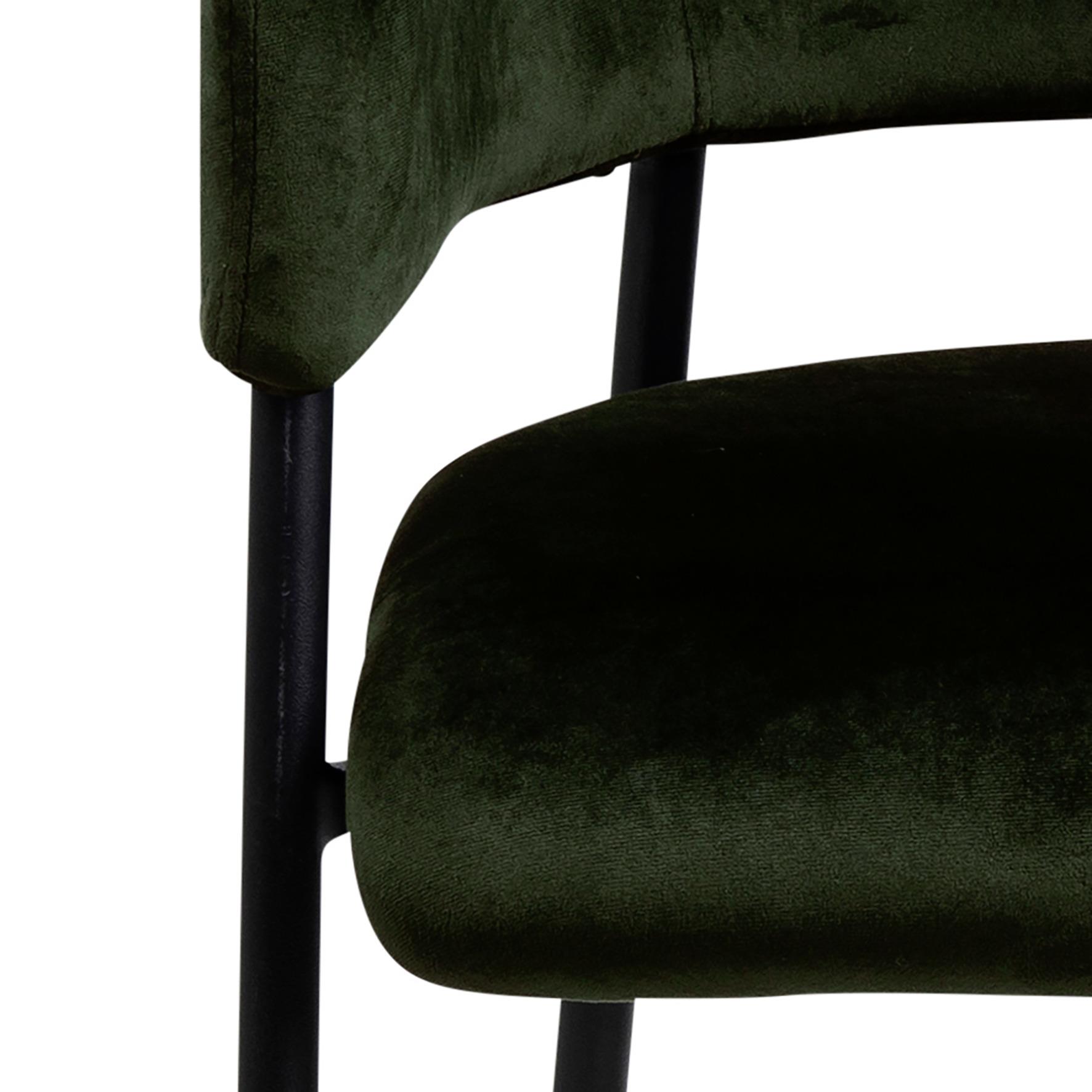 Židle S Podroučkami Lima Zelená - černá/olivově zelená, Design, kov/textil (54/82/55cm) - Livetastic