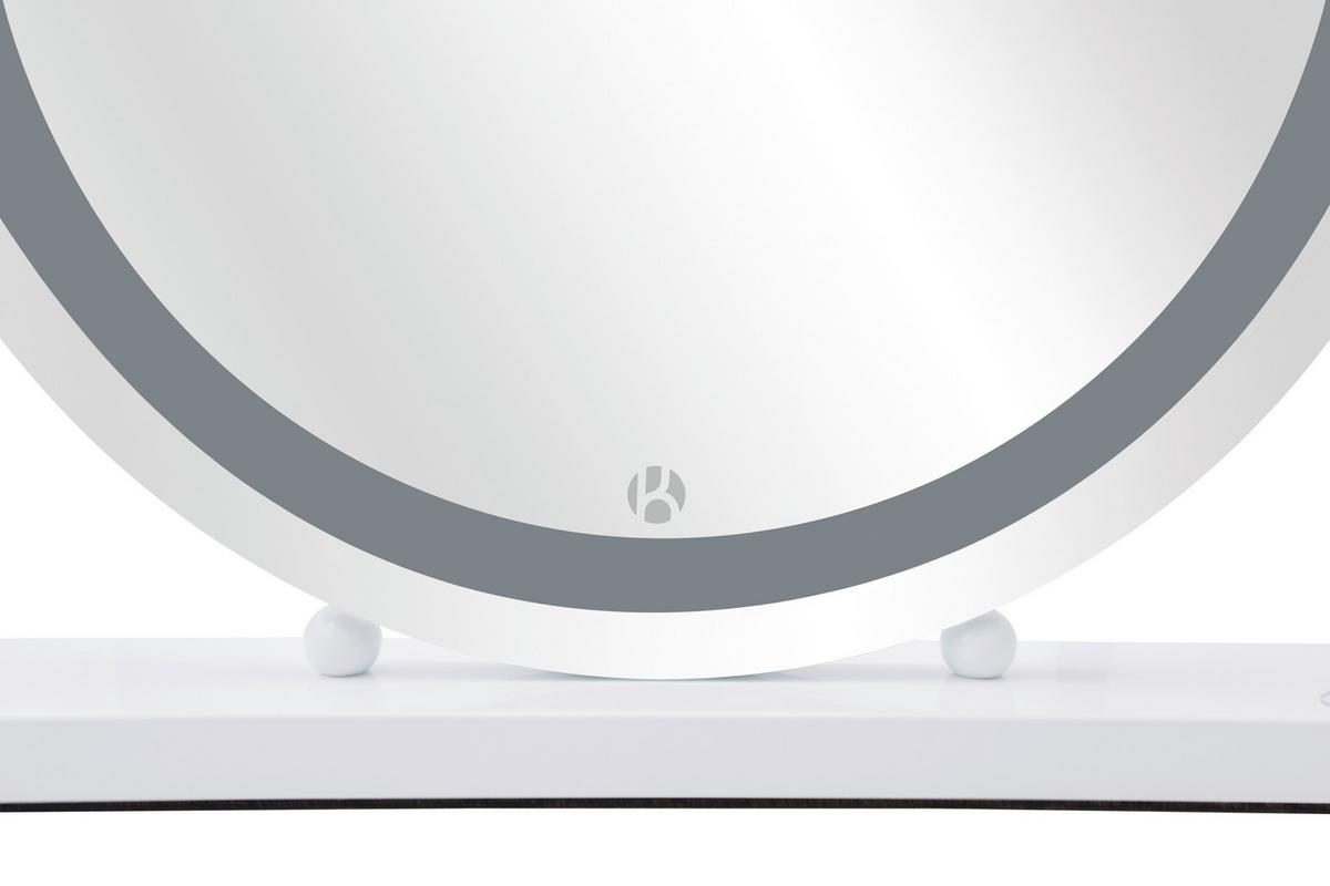 Wandspiegel Led Weiß B: 53 Cm - Weiß, Basics, Glas/Holzwerkstoff (53/10/60cm) - Kayoom