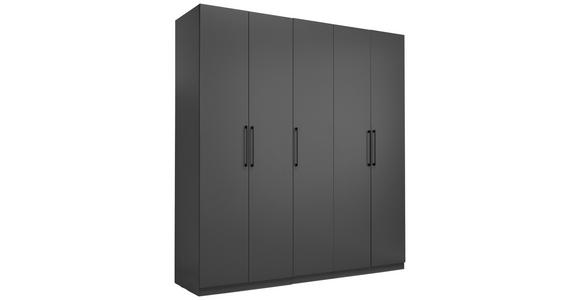 Drehtürenschrank 228cm Unit Anthrazit - Anthrazit, MODERN, Holzwerkstoff (227,8/210/58,3cm) - Ondega