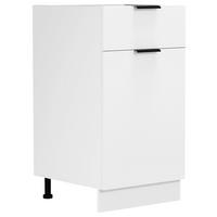 Küchenunterschrank Fasola Weiß B: 40 Cm - Weiß, Trend, Holzwerkstoff (40/82/46cm) - MID.YOU