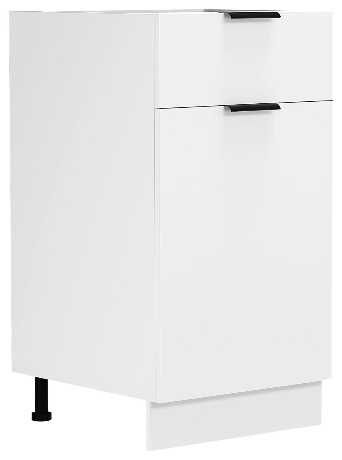 Küchenunterschrank Fasola Weiß B: 40 Cm - Weiß, Trend, Holzwerkstoff (40/82/46cm) - MID.YOU