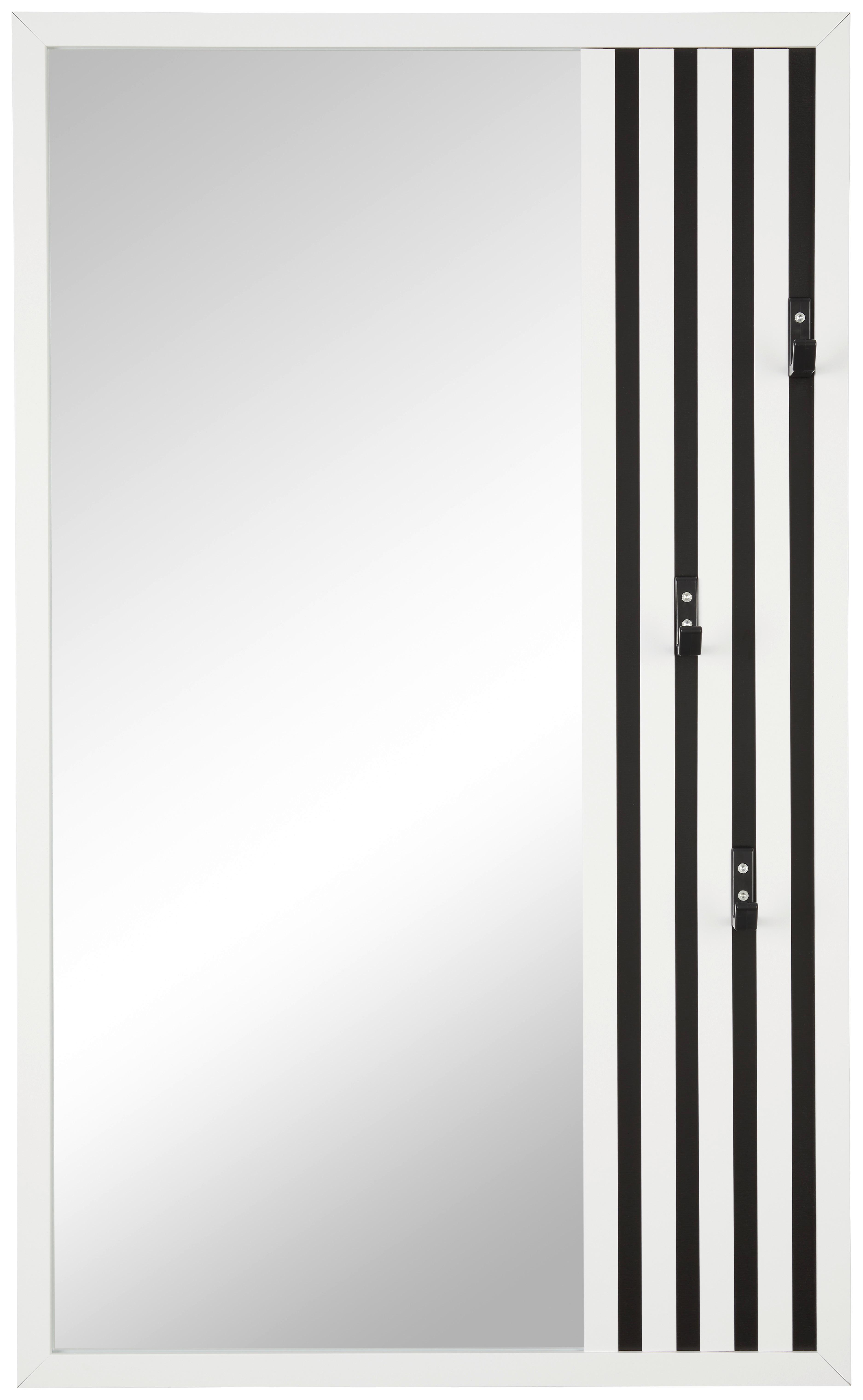 Wandgarderobe Savannah Iii Weiß B: - Weiß, Trend, Glas/Holzwerkstoff (60/100/1,63cm)