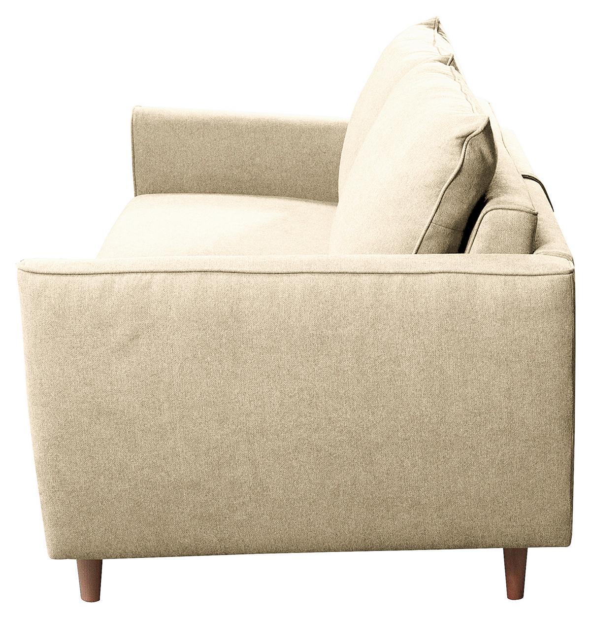 Schlafsofa Winter Creme B: 195 cm - Buchefarben/Creme, Design, Textil (195/90/102cm) - Livetastic