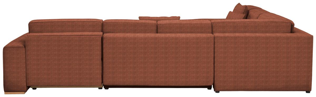 Wohnlandschaft Vouge Kupferfarb., U: 283x371x208 Cm - Buchefarben/Schwarz, KONVENTIONELL, Textil (283/371/208cm) - Livetastic