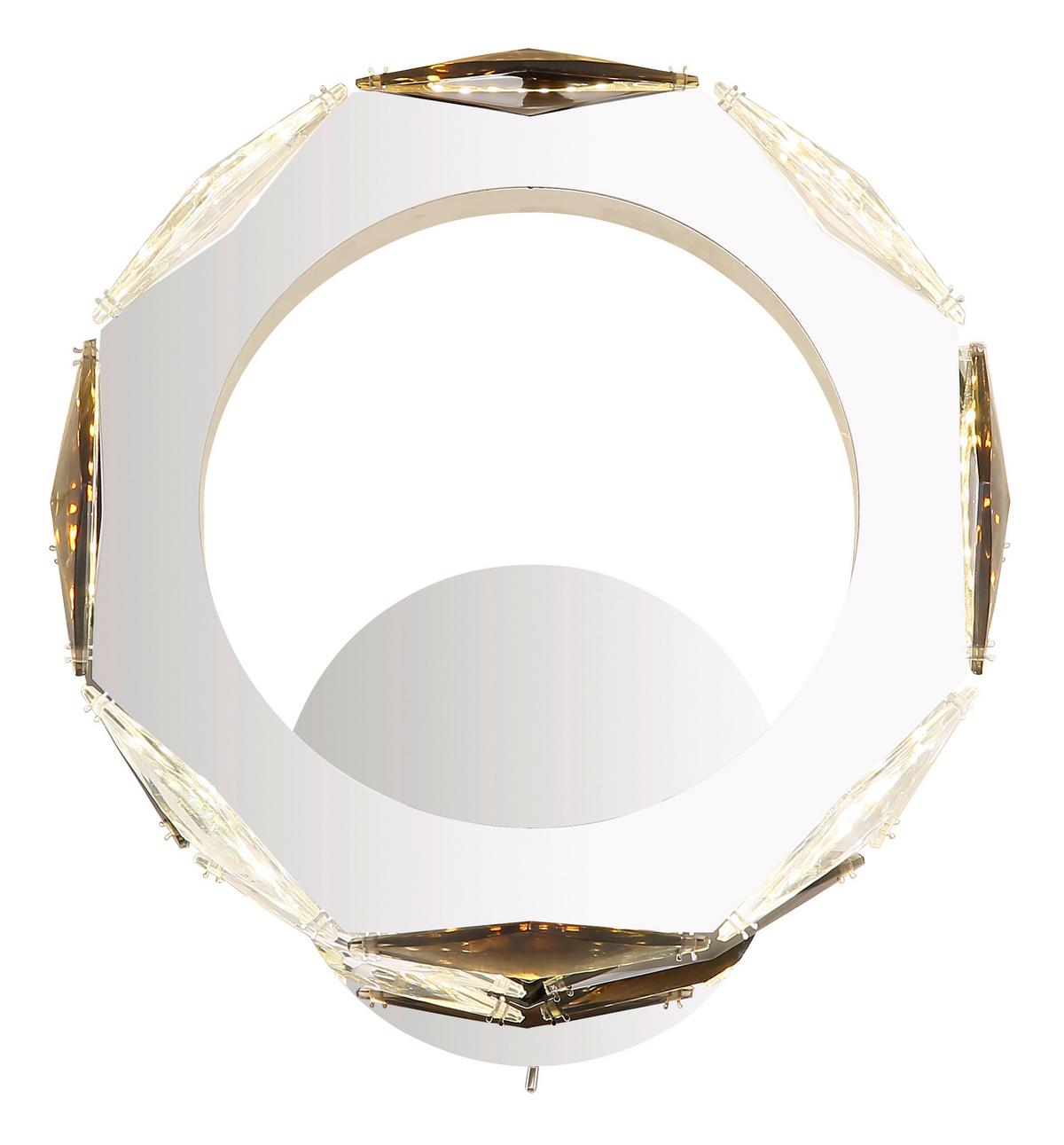 LED-Wandleuchte 67318w - Klar/Chromfarben, Design, Glas/Metall (24/25,5/10cm) - Globo