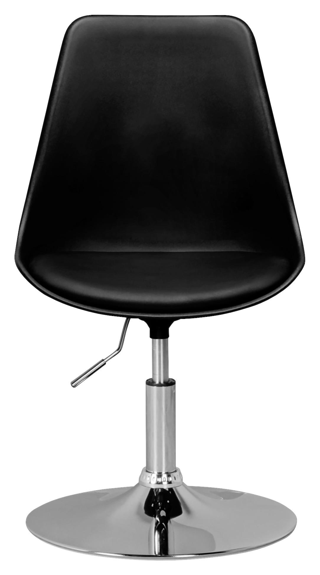 Otočná stolička pre dieťa Korsika čierna - čierna/chrómová, Modern, kov/textil (46/88/46cm) - MID.YOU
