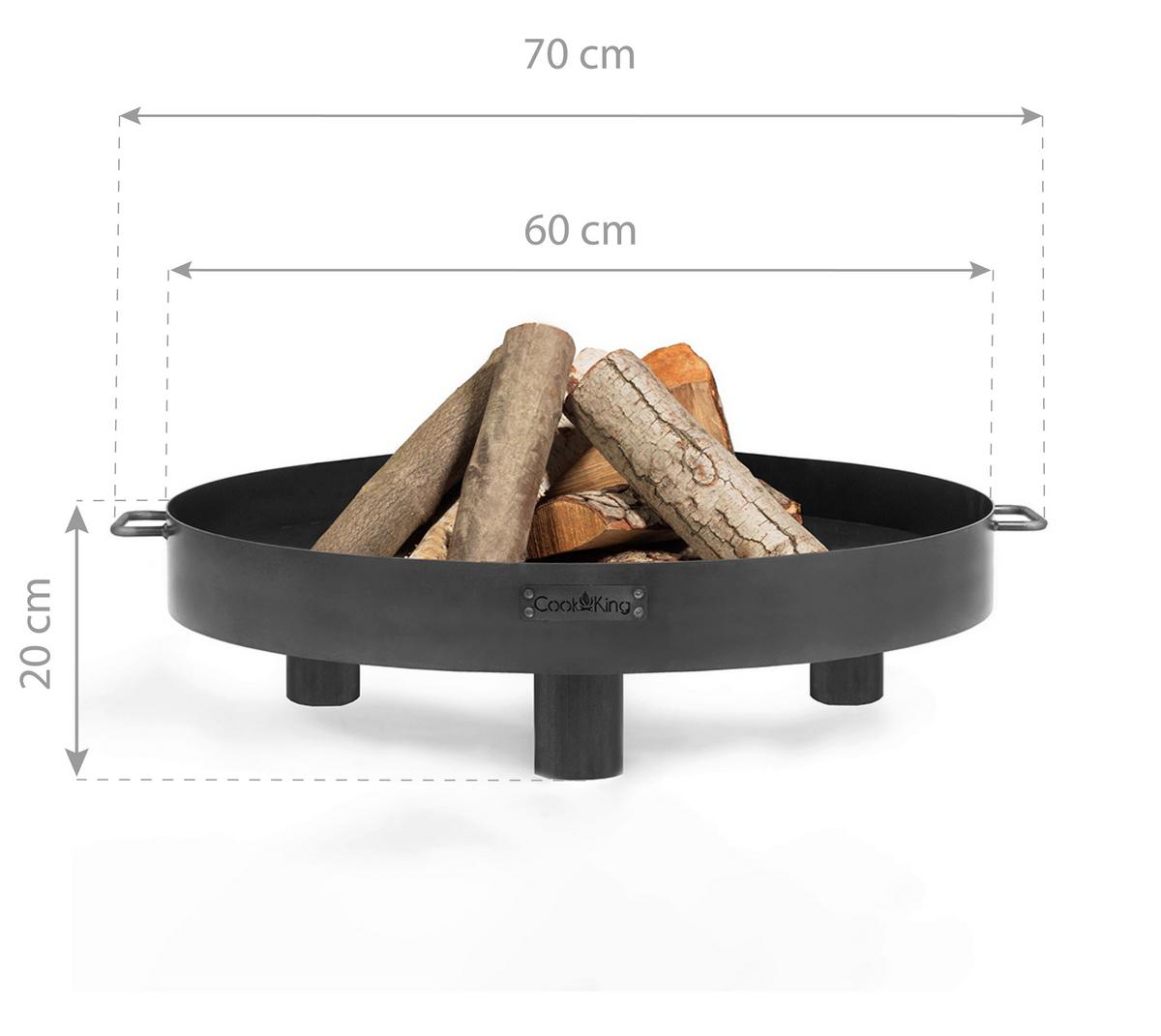 Feuerschale Feuerschale Tunis 60 - Schwarz, Basics, Metall (60/20cm)