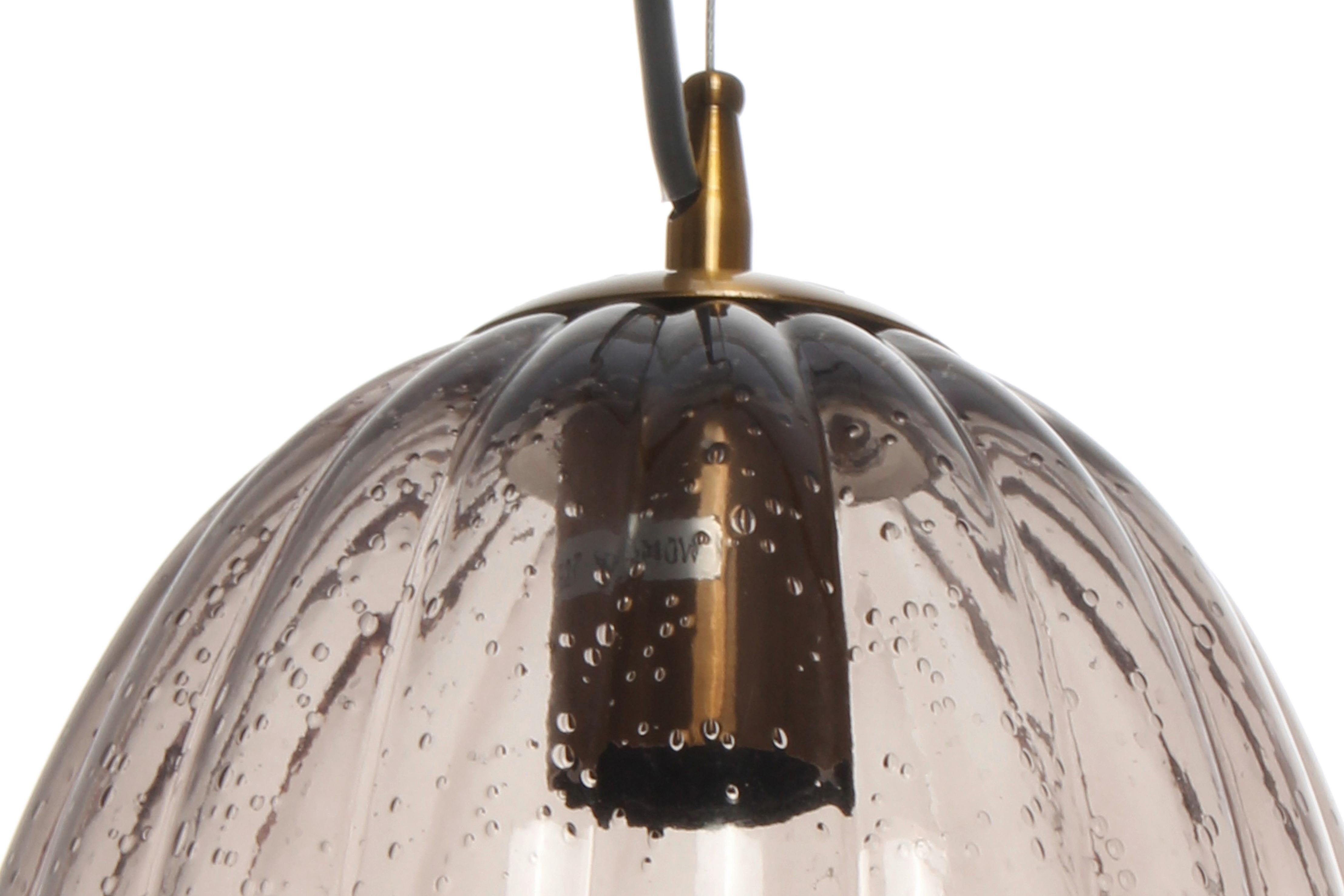Hängeleuchte Virgina 125 Grau B: 23 cm - Grau, Basics, Glas/Metall (23/23/36cm) - Kayoom