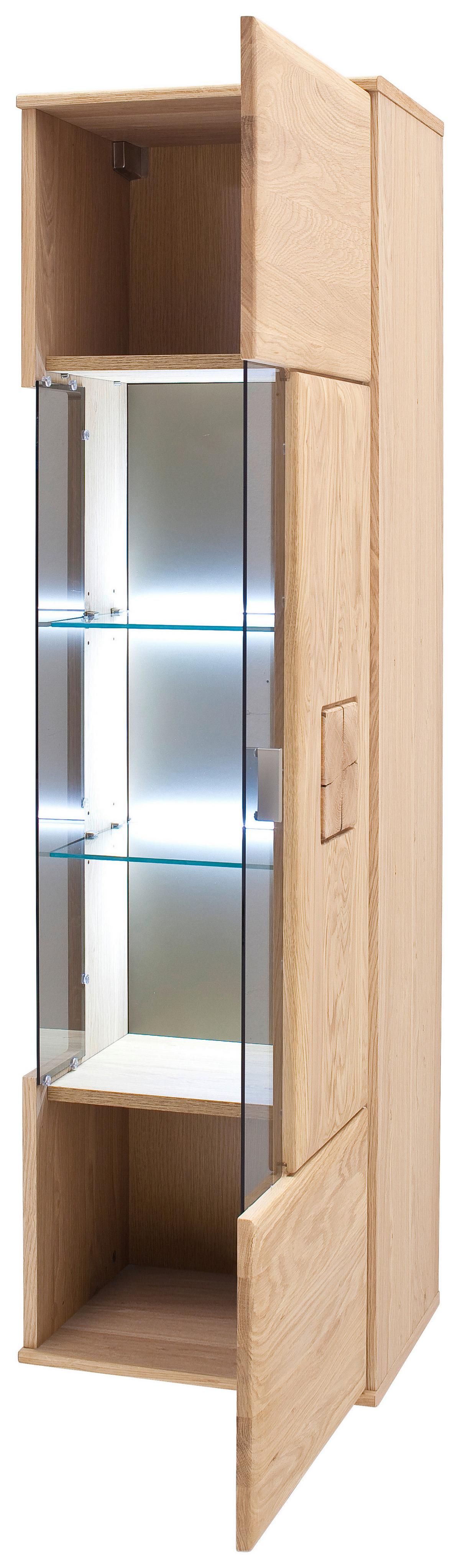 Hängevitrine Bologna B: 45 cm Eichefarben - Eichefarben, Design, Glas/Holz (45/157/38cm) - Livetastic