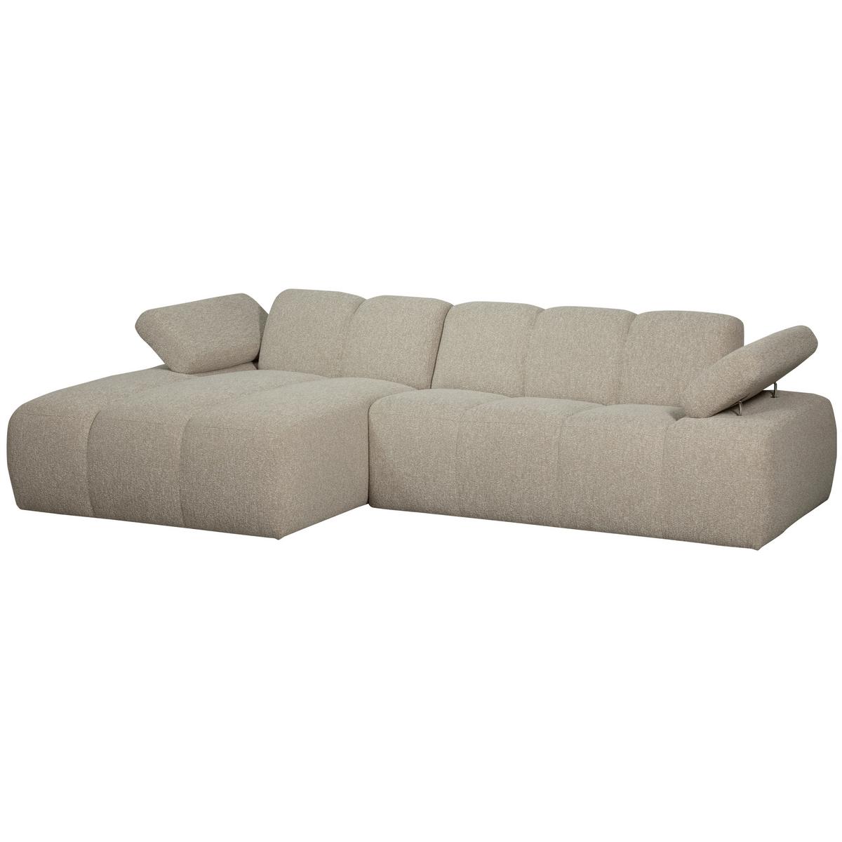 Ecksofa Mojo Beige S: 160x284 Cm - Beige/Schwarz, Design, Textil (160/284cm) - Livetastic