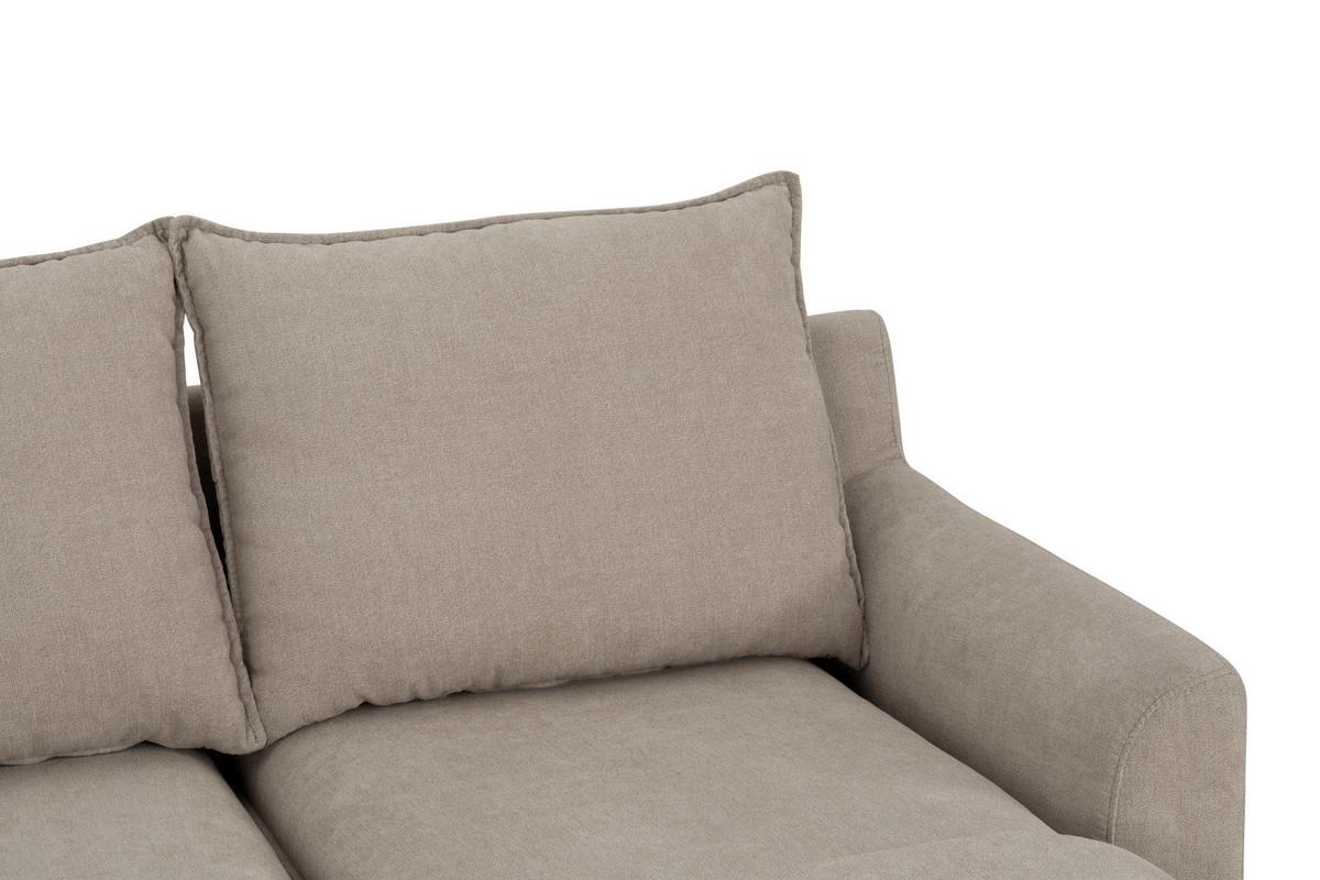 Ecksofa Milly - Beige/Schwarz, MODERN, Textil (207/138cm) - P & B