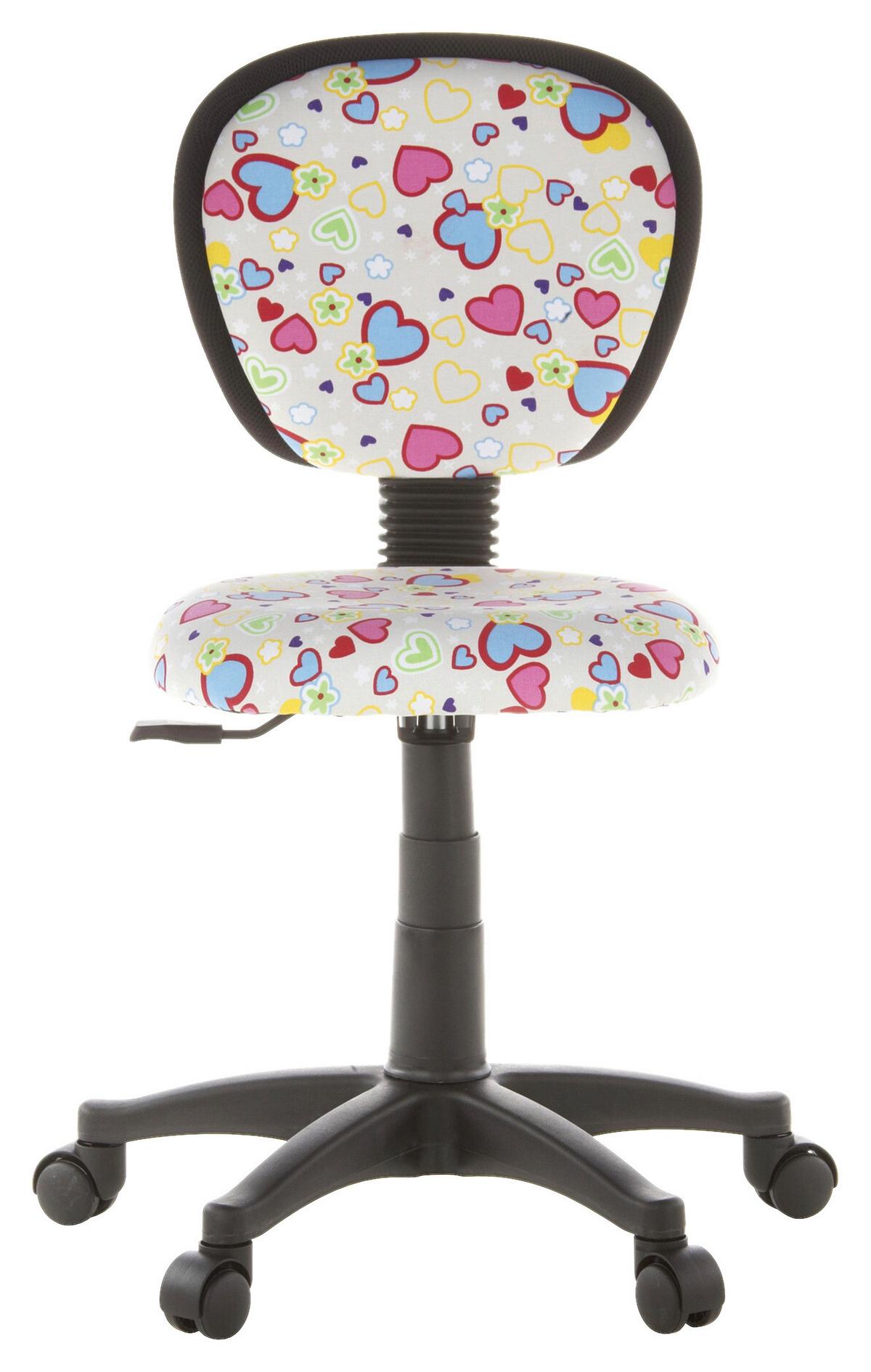 Jugenddrehstuhl Kiddy Top Flowers & Hearts - Multicolor, Basics, Kunststoff (40/79-90/37cm) - MID.YOU