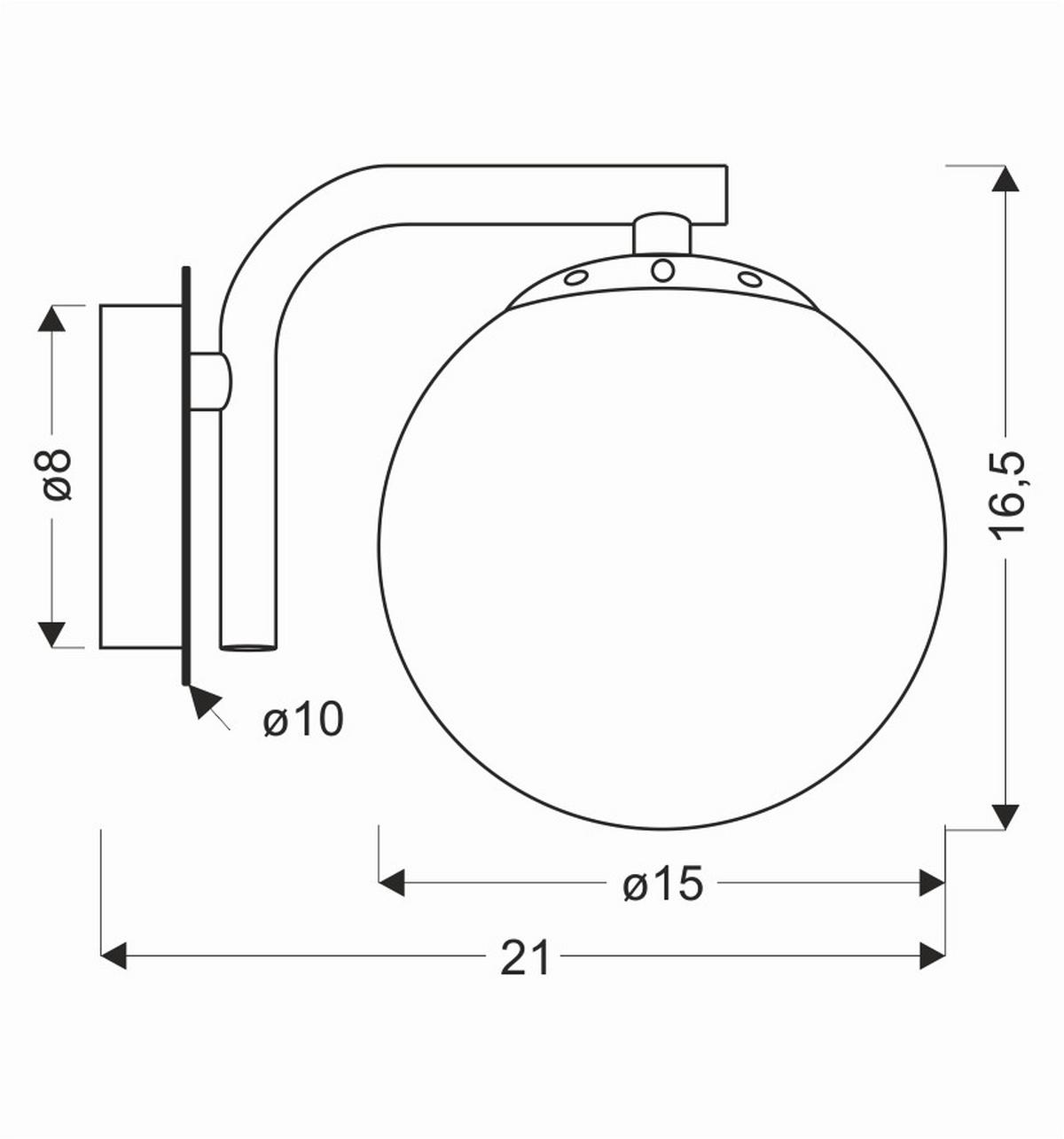 Wandleuchte 21-35431 Amadeo - Messingfarben/Weiß, KONVENTIONELL, Metall (21/15/16,5cm)